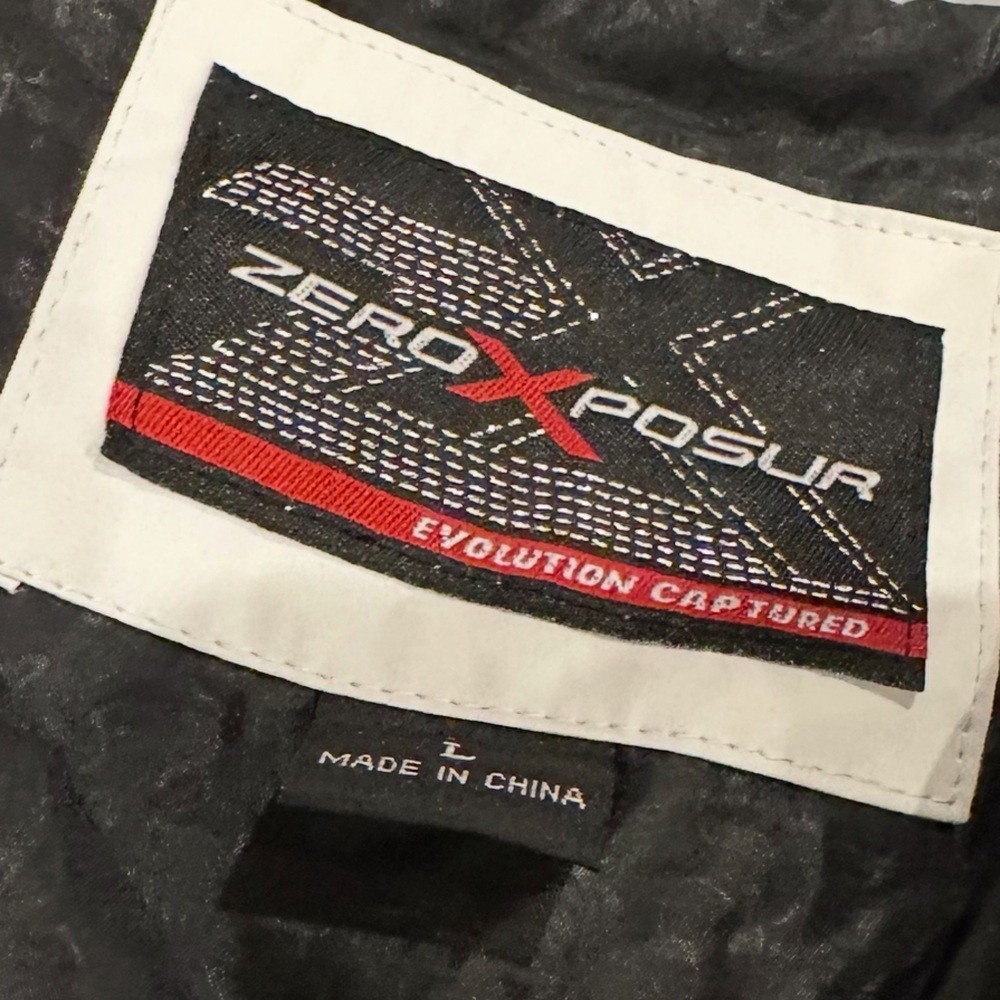 Euc Zeroxposur Ski White Black Patterned Jacket L - image 4